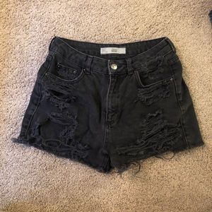 Topshop motto mom jean shorts
